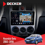 Штатна магнітола Hyundai Getz 2002-2010 Decker D9-011 4x64 DSP 4G 360