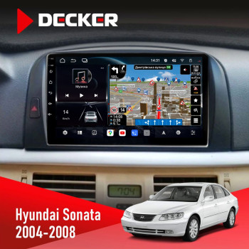 Штатна магнітола Hyundai Sonata (EF) 2001-2012 Decker D9-011 4x64 DSP 4G 360