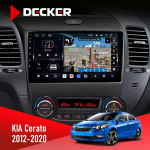 Штатная магнитола KIA Cerato 2006-2008 Conditioner Decker D9-011 4x64 DSP 4G 360