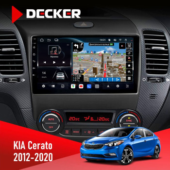 Штатная магнитола KIA Cerato 2006-2008 Conditioner Decker D9-011 4x64 DSP 4G 360