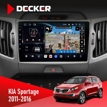 Штатная магнитола KIA Sportage 2008-2010 Climate Decker D9-011 4x64 DSP 4G 360