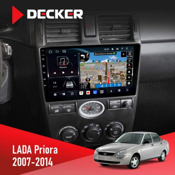 Штатна магнітола Lada Priora 2007-2014 Decker D9-011 4x64 DSP 4G 360