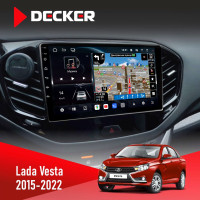 Штатная магнитола Lada Priora Black 2007-2014 Decker D9-011 4x64 DSP 4G 360