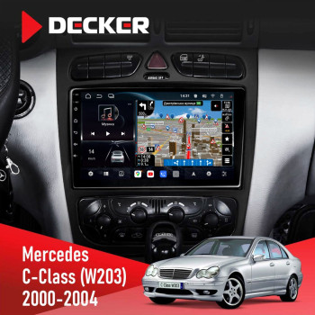 Штатна магнітола Mercedes-Benz C-Class (W203) 2000-2004 Decker D9-011 4x64 DSP 4G 360