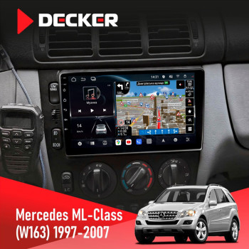 Штатна магнітола Mercedes-Benz ML-Class (W163) 1997-2006 Decker D9-011 4x64 DSP 4G 360