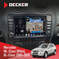 Штатная магнитола Mercedes-Benz ML-Class (W164) 2005-2011 Decker D9-011 4x64 DSP 4G 360