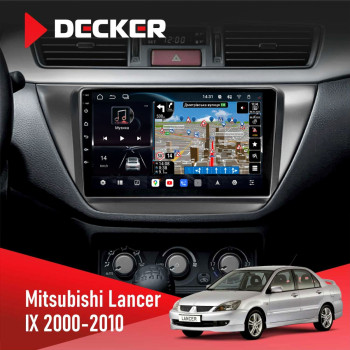 Штатная магнитола Mitsubishi Lancer 9 2000-2010 Decker D9-011 4x64 DSP 4G 360