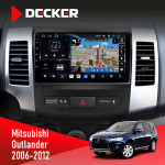 Штатная магнитола Mitsubishi Lancer X 2007-2017 Decker D9-011 4x64 DSP 4G 360