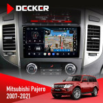 Штатная магнитола Mitsubishi Pajero 1999-2006 Wood Decker D9-011 4x64 DSP 4G 360