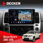 Штатная магнитола Nissan Navara (D40) 2005-2010 Decker D9-011 4x64 DSP 4G 360