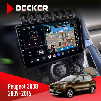 Штатная магнитола Peugeot (3008) 2009-2016 Decker D9-011 4x64 DSP 4G 360