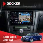 Штатная магнитола Skoda SuperB 2001-2008 Decker D9-011 4x64 DSP 4G 360