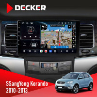 Штатная магнитола SsangYong Korando Actyon 2010-2013 Decker D9-011 4x64 DSP 4G 360