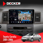 Штатная магнитола Toyota Corolla 2001-2006 Decker D9-011 4x64 DSP 4G 360