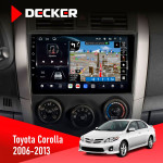 Штатная магнитола Toyota Corolla 2006-2013 Big frame Decker D9-011 4x64 DSP 4G 360
