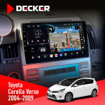Штатная магнитола Toyota Corolla Verso 2004-2009 Decker D9-011 4x64 DSP 4G 360