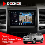 Штатная магнитола Toyota Land Cruiser Prado (120) 2002-2009 AMP Decker D9-011 4x64 DSP 4G 360