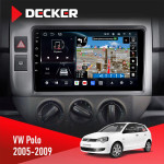 Штатная магнитола Volkswagen Polo 2005-2009 Decker D9-011 4x64 DSP 4G 360