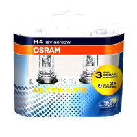 64193ULT-HCB-DUO OSRAM Лампа H4 12V 60/55W P43T ULTRA LIFE