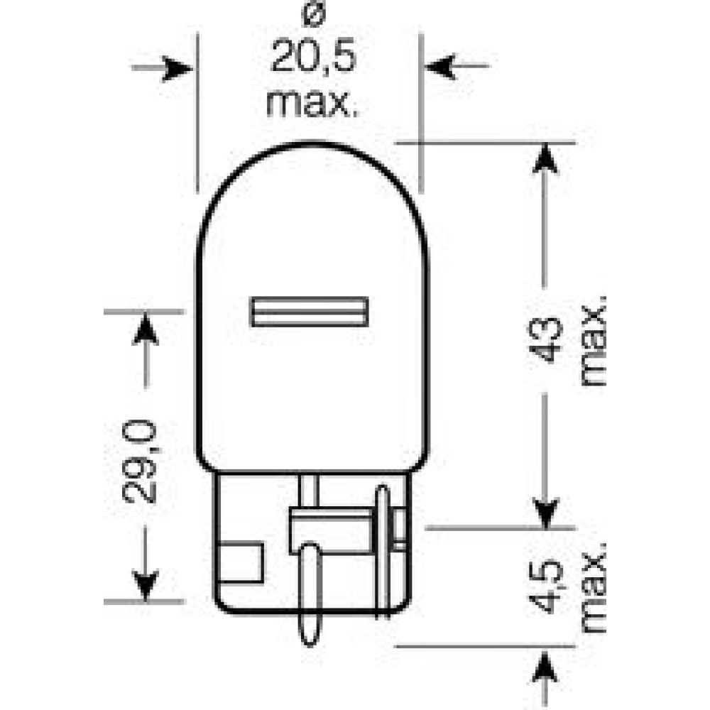 7505-BLI OSRAM W21W 12V 21W W3X16D ORIGINAL