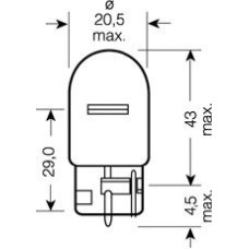 7505-BLI OSRAM W21W 12V 21W W3X16D ORIGINAL