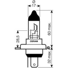 64185-FS OSRAM Лампа HS1 12V 35/35W PX43T ORIGINAL