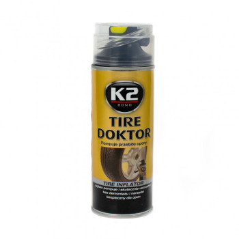 K2 TIRE DOKTOR USA 400ml Засіб для аварійної вулканізації (аерозоль) K2 TIRE DOKTOR USA 400ml Засіб для аварійної вулканізації (аерозоль)