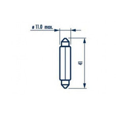 173143000 NARVA Лампа C10W 12V 10W SV8,5 11X41 |FESTOON 41mm| (10шт)