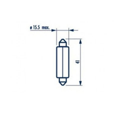 175123000 NARVA Лампа C18W 12V 18W SV8,5 15x41 |FESTOON 41mm| (10шт)