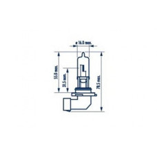 480054000 NARVA Лампа HB3 12/12,8V 60/65W P20d (блістер 1 шт.) HALOGEN