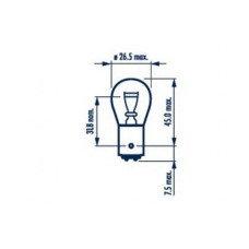 178814000 NARVA Лампа P21/4W 12V 21/4W BAZ15D (блістер 2 шт.)