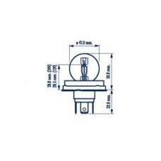 492113000 NARVA Лампа R2 12V 45/40W P45t |ASSYMETRICAL LAMPS|