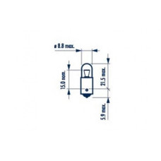 171314000 NARVA Лампа T4W 12V 4W BA9S (блістер 2 шт.)