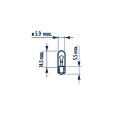 170733000 NARVA Лампа W2,3W 12V 2,3W W2X4,6d |WEDGEBASE LAMPS| (10шт)