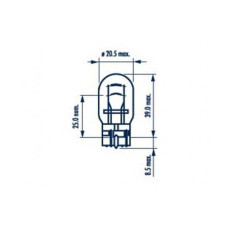 179193000 NARVA Лампа W21/5W 12V 21/5W W3X16q (10шт)