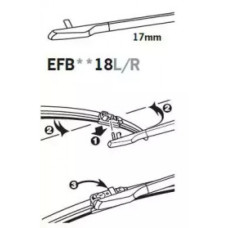 TRICO ExactFit Flat Щітка склоочисника ,безкаркасна OEM (350мм)