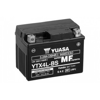 Мото аккумулятор Yuasa 12V 3Ah  MF VRLA Battery AGM YTX4L-BS(сухозаряжений)