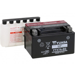 Мото аккумулятор Yuasa 12V 6Ah MF VRLA Battery AGM YTX7A-BS(сухозаряжений)