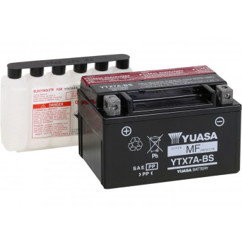 Мото аккумулятор Yuasa 12V 6Ah MF VRLA Battery AGM YTX7A-BS(сухозаряжений)