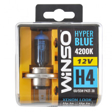 12V H4 HYPER BLUE 4200K 60/55W P43t-38 SET WINSO