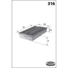 ELP3685 Фільтр повітря ( аналогWA6580/LX348)