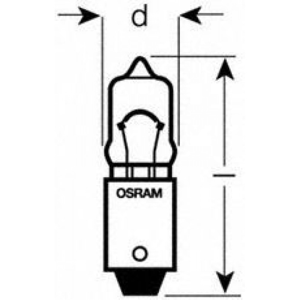 64113-UNV OSRAM Лампа 12V 10W BA9s ORIGINAL