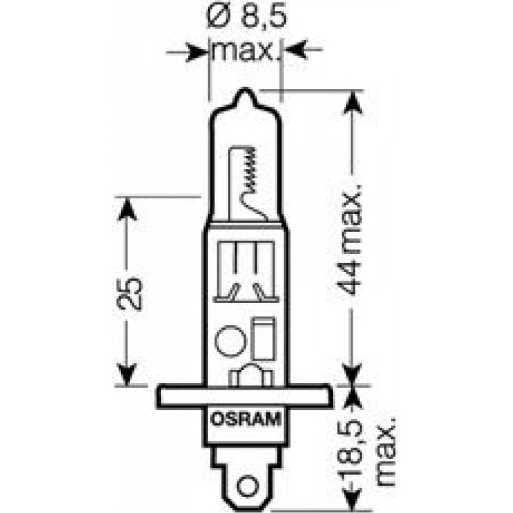 64150ULT-FS OSRAM Лампа H1 12V 55W 12VP14,5S ULTRA LIFE