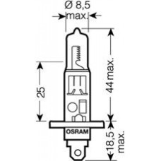 64150ULT-FS OSRAM Лампа H1 12V 55W 12VP14,5S ULTRA LIFE