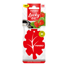 Освіжувач повітря WINSO Lucky Leaf, целюлозний ароматизатор, Strawbеrry (50шт/ящ.)