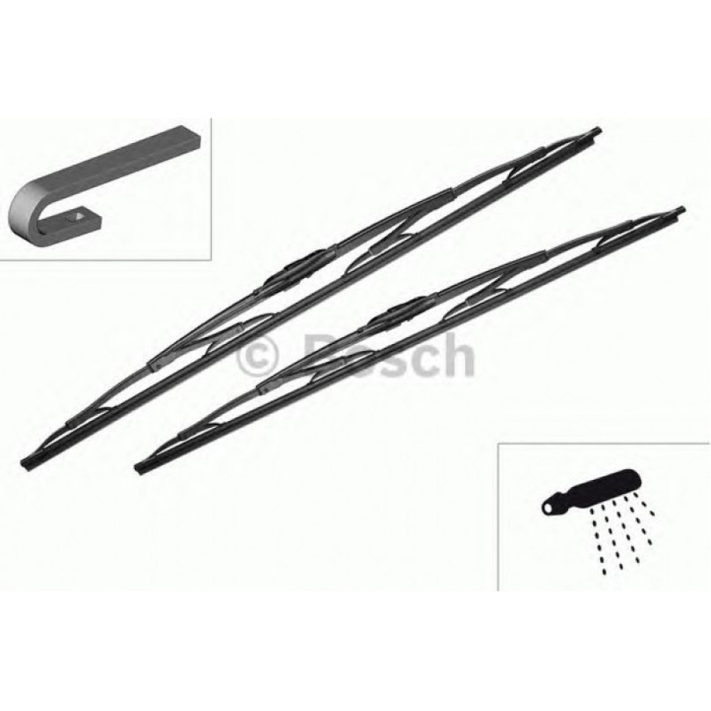 Комплект каркасних щіток склоочисника BOSCH 725 3397001725
