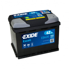  Акумулятор 62 Ah/12V EXIDE EXCELL  Euro EB620