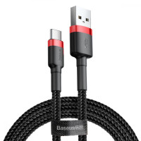 Кабель Baseus Cafule Cable USB For Type-C 3A 1m Red+Black