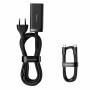 Мережевий зарядний пристрій Baseus GaN3 Pro Desktop Powerstrip AC+2U+2C 100W EU Black (With Mini White Cable Type-C to Type-C 100W(20V/5A) 1m Black）