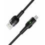 Кабель BOROFONE BU17 USB to Micro, 2.4A, 1.2m, nylon, aluminum connectors, light indicator, Black